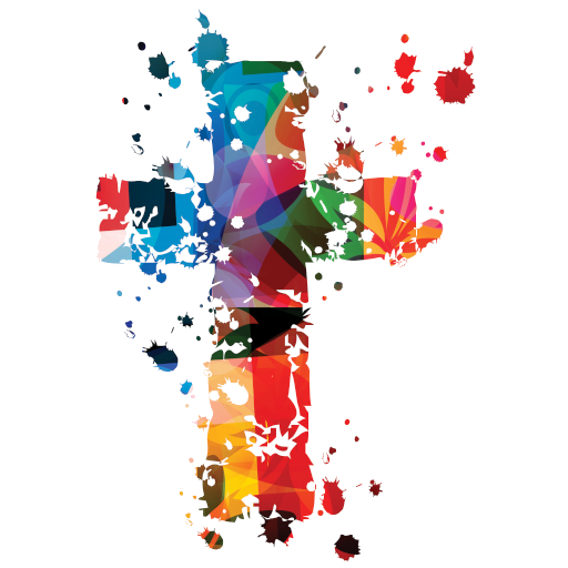 coloured cross 512 high transparent